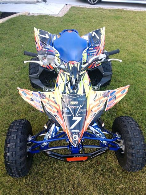 Yfz 450r Four Wheeler In Blue And Orange