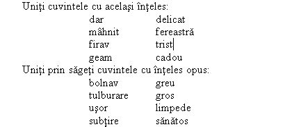 Sensurile cuvântului cuvinte cu sens asemănător cuvinte cu sens opus