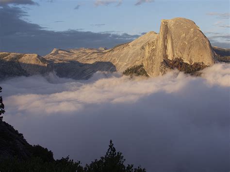 Free Photo Half Dome Yosemite Mountain Peak Fog Granite Hippopx