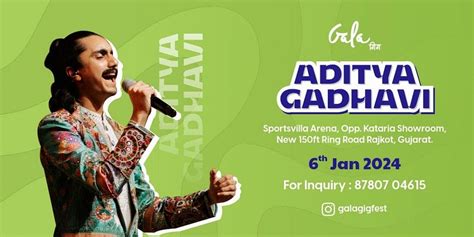 Aditya Gadhvi Upcoming Concert Tour 202324 Ticket Information And Schedule