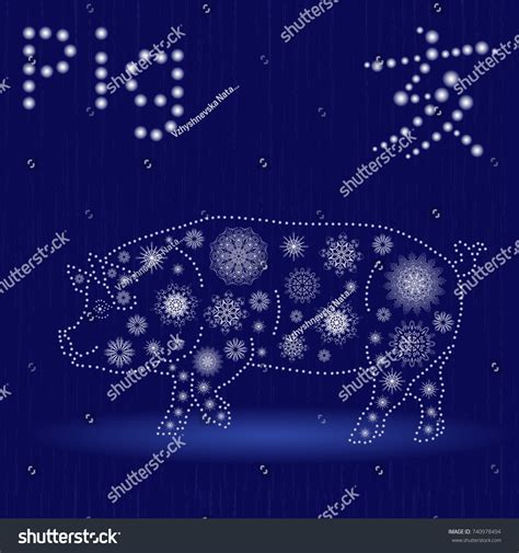 Chinese Zodiac Sign Pig Fixed Element Stock Vector (Royalty Free ...