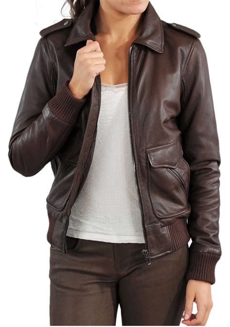 Women leather jacket, womens brown bomber leather jacket, Women biker ...