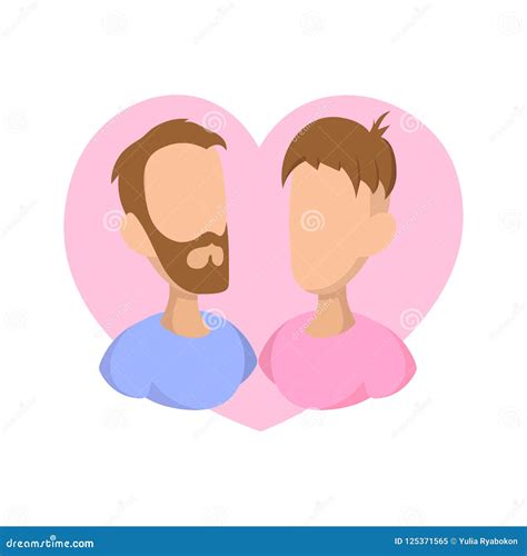 Icono Gay De La Historieta De Los Pares Stock De Ilustraci N