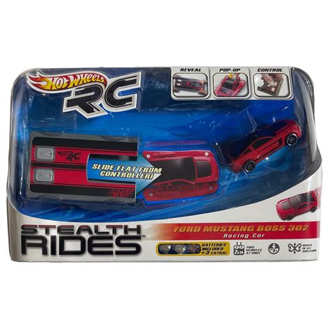 Hot Wheels RC Stealth Rides Ford Mustang Boss Red Racing Car Walmart