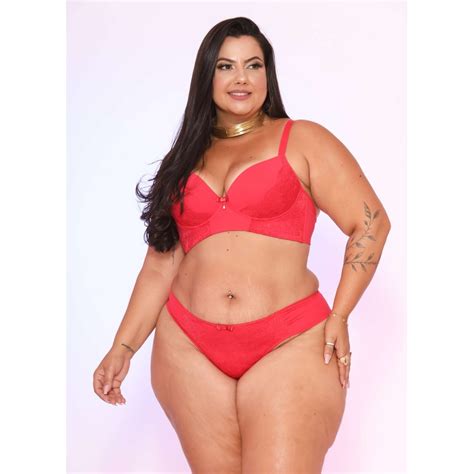 Conjunto Lingerie Plus Size Luna Shopee Brasil
