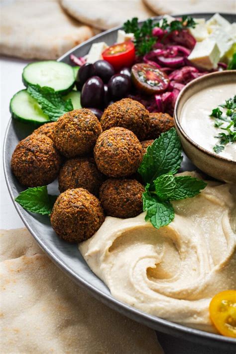 Falafel Plate With Hummus Tahini Sauce And Labneh Non Guilty Pleasures