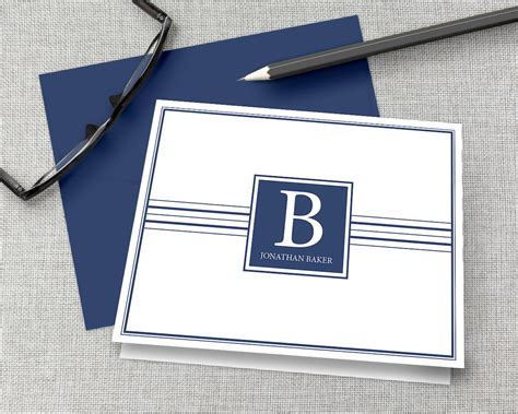 Men S Personalized Stationery Men S Personalized Etsy