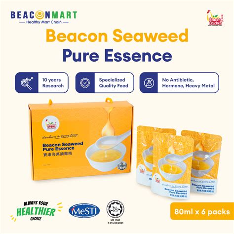 Beacon Chicken Seaweed Pure Essence 80ml X 6 Packs