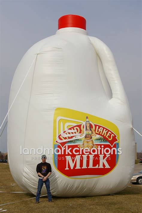 Giant Inflatable Land O Lakes Milk Bottle Replica For Minnesota Twins