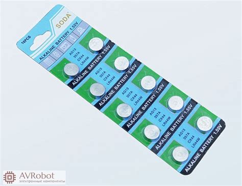 Батарейки AG13 L1154 A76 GPA76 LR44 357 SR44 SR44SW купить 3569 ...