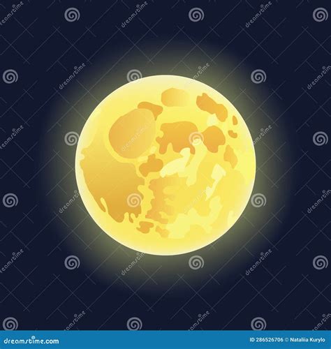 Full yellow moon stock illustration. Illustration of background - 286526706