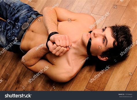 Binding Laying Man Nude Torso Stock Photo Shutterstock