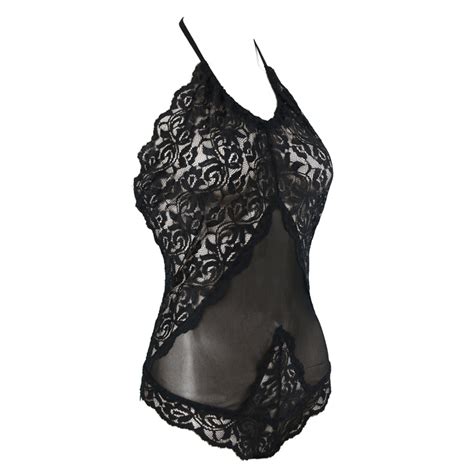 Sexy Cute Black Lace Teddy Lingerie N