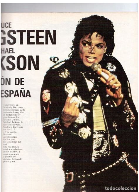 1988 Bruce Springsteen Michael Jackson Alas Comprar Revista Blanco