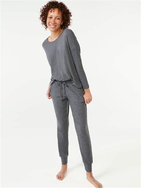 Joyspun Womens Long Sleeve Top And Joggers Pajama Set 2 Piece Sizes