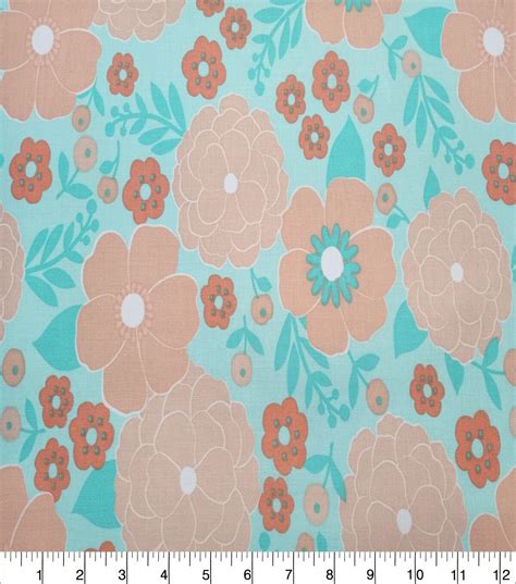 Quilter S Showcase Cotton Fabric Aqua Floral Fair JOANN