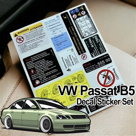 VW Passat B5 Decal Label Sticker Set Volkswagen Passat High Quality