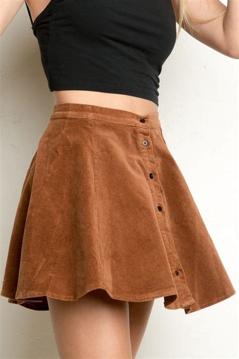 Brown Corduroy Skirt Outfit A Fashion Trend In