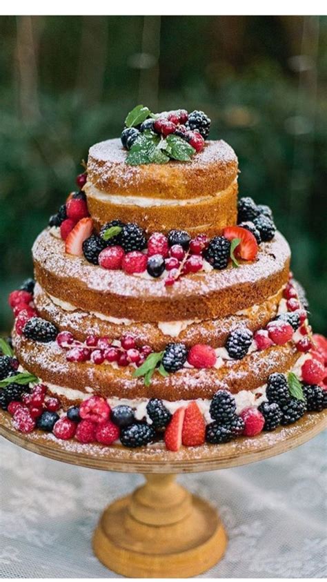 Wedding G Rustic Wedding Dream Wedding Berry Wedding Cake Naked