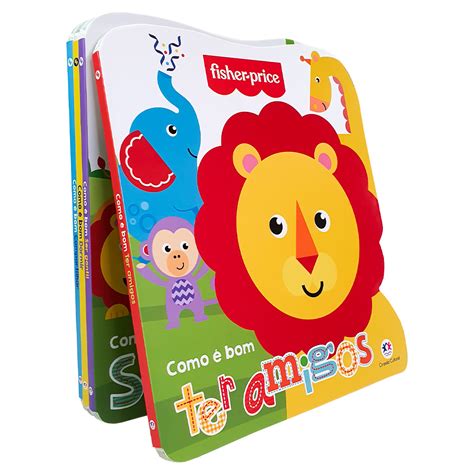 Kit Fisher Price Coleção 4 Livros Cartonados Como é Bom Box 6