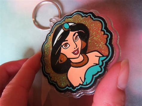 S Disney Brabo Large Plastic Keychain Jasmine V Gem