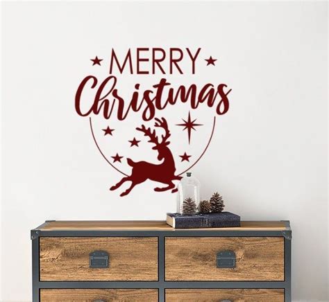 Christmas Decal Merry Christmas Decal Christmas Door Decal Etsy