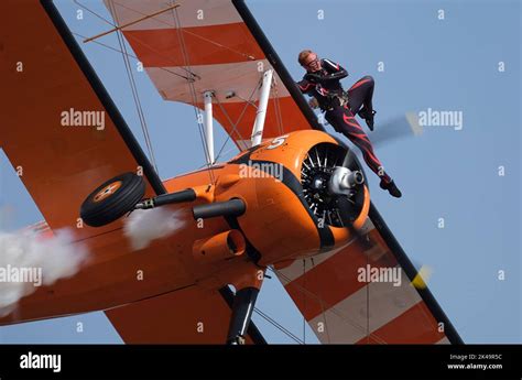 Wing Walking Display At East Kirkby Air Show Lincolnshire UK 2022