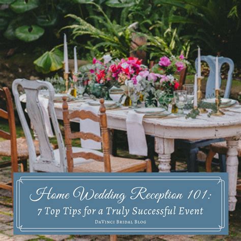 Home Wedding Reception 101 7 Top Tips - DaVinci Bridal | DaVinci Bridal ...