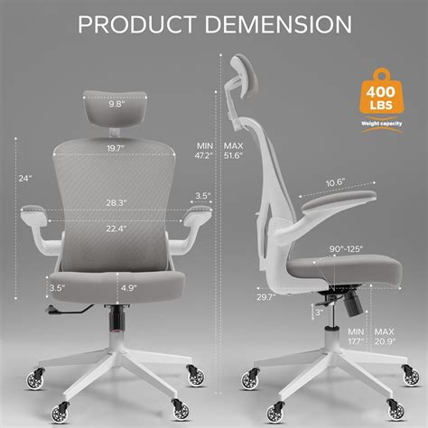 Sichy Age Home Desk Chair Ergonomic Chair With Headrest Study Chair