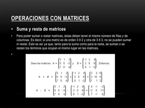 Matrices Y Determinantes PPT