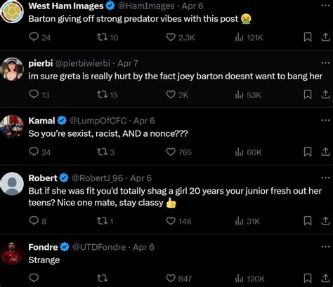 Joey Barton Facing Nonce Accusations After Weird Tweet About Sex With