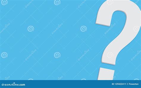 Question Mark Symbol In Minimalist White Grey Color 3D Rendered ...