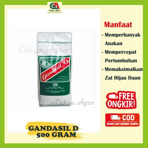 Jual Pupuk Daun Gandasil D 500 Gram Shopee Indonesia