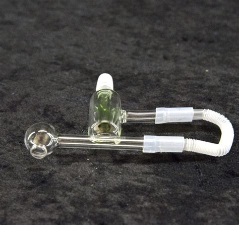 4 Clear 10mm Glass Oil Burner Pipe With Filter Smoking