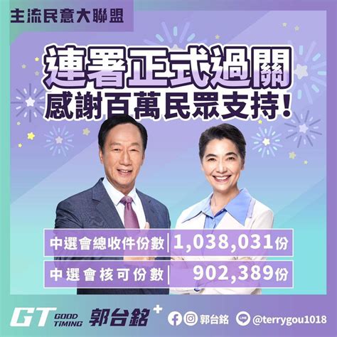 總統選舉連署正式通過 郭台銘回應了 2024總統大選 要聞 經濟日報