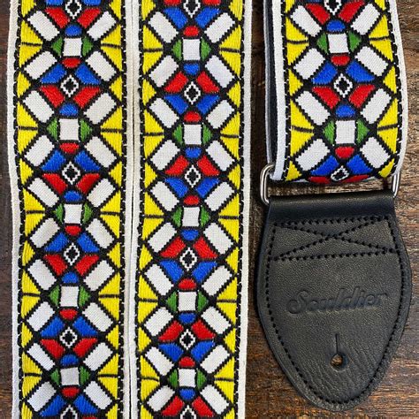 Souldier Stained Glass Yellow Guitar Strap Gs0486 Reverb