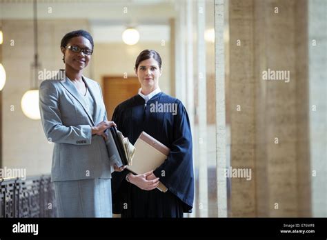 Judge And Lawyer Together In Courthouse Stock Photo Alamy