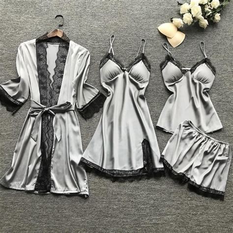 Lingerie femme soie dentelle robe robe babydoll vêtements de nuit chemise de nuit pyjama