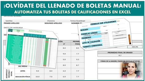 Automatiza Tus Notas Boletas Y Calificaciones En Excel Registro De