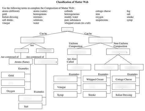 Classification Of Matter Diagram Quizlet