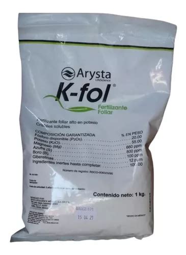 K Fol 1kg Fertilizante Foliar Alto En Fósforo Y Potasio En Venta En