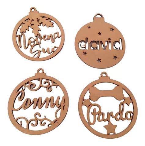 Esferas Navidad Personalizada 10cm Mdf 20pz Envío gratis