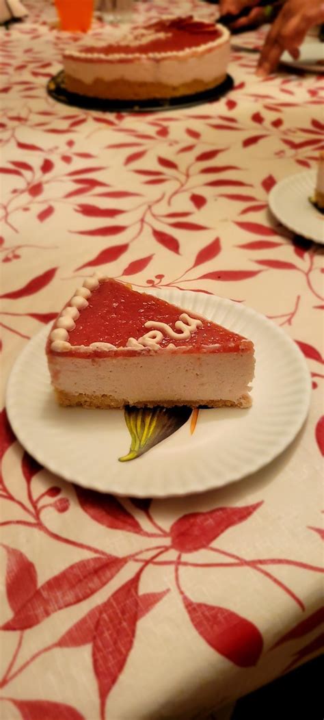 Strawberry Mousse Cake With Strawberry Jam And Golden Oreo Crust