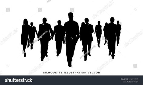 Group People Silhouette Vector Illustration Stock Vector (Royalty Free ...