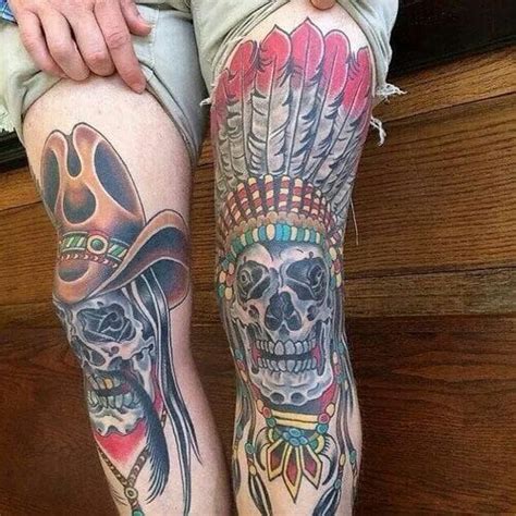 Share 59 Skull Knee Tattoos In Cdgdbentre