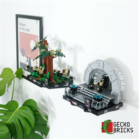 STL File Gecko Bricks Wall Mount For Star Wars Diorama 75329 75339