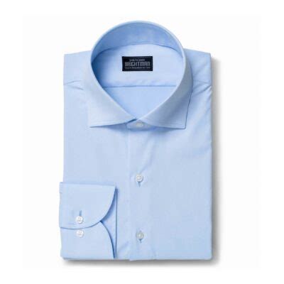 Sky Blue Dress Shirt With White Collar Brightman