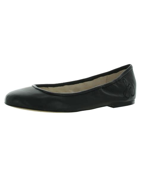 Sam Edelman Fritz Leather Signature Ballet Flats In Black Lyst