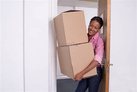 Woman Holding Cardboard Box Picture And Hd Photos Free Download On