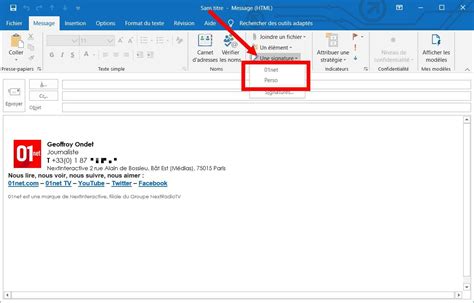 Comment Cr Er Une Signature Microsoft Outlook Hot Sex Picture